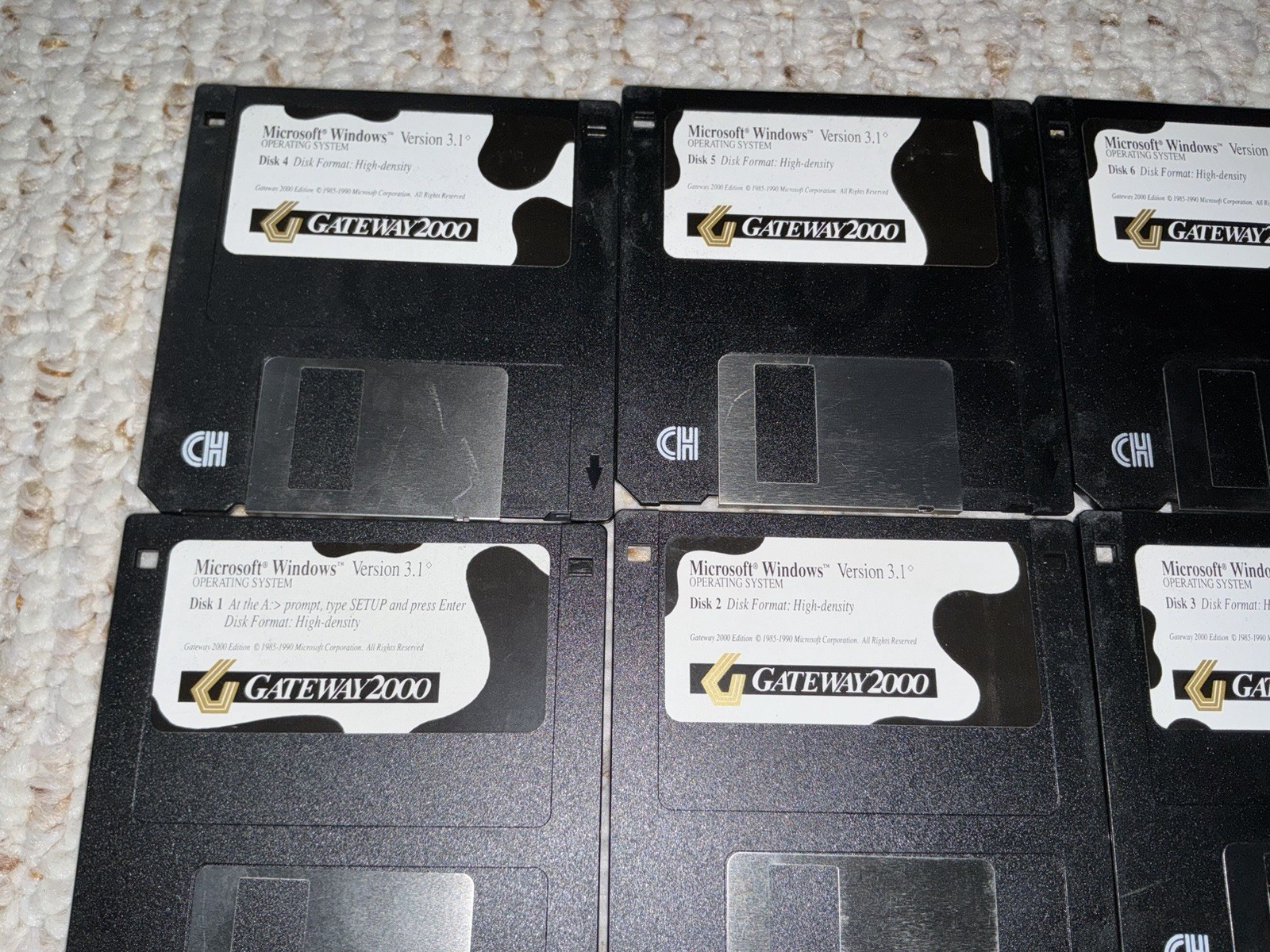 Gateway 2000 Windows 3.1 Recovery 1990 6 Floppy Disks