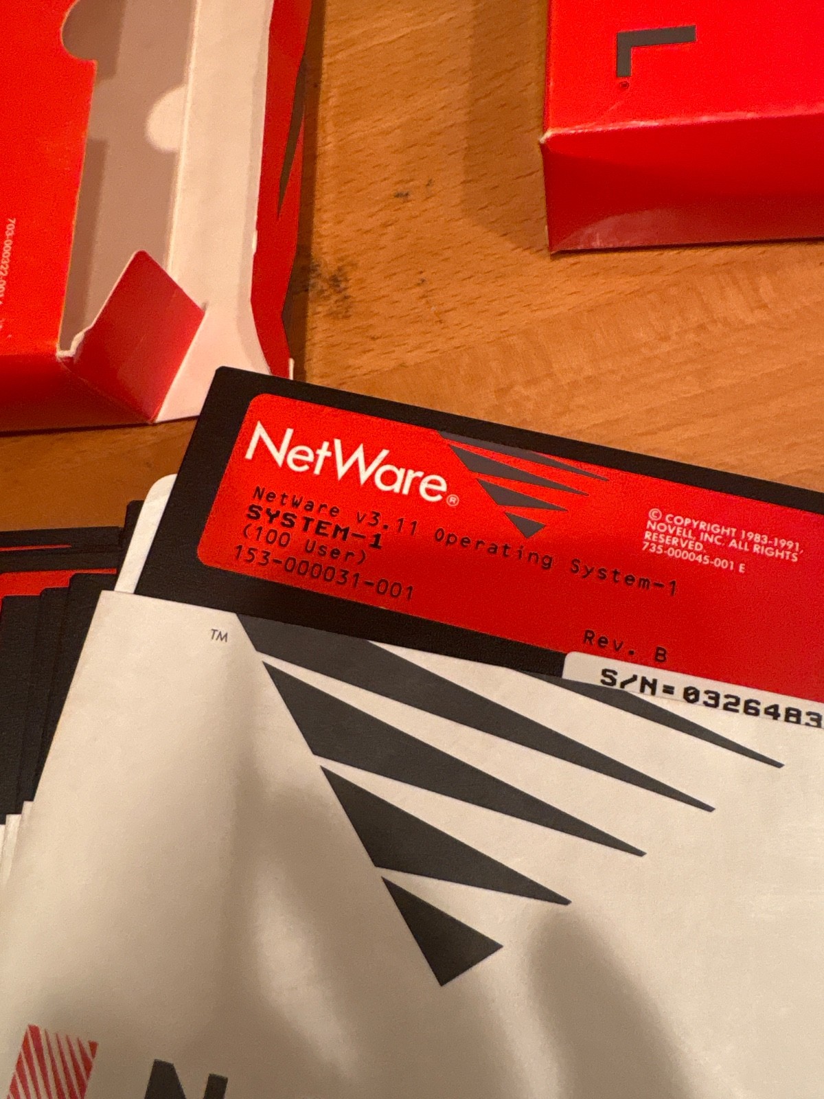 Rare Novell Netware , v3.11, and more 5.25”. Lots of Disks