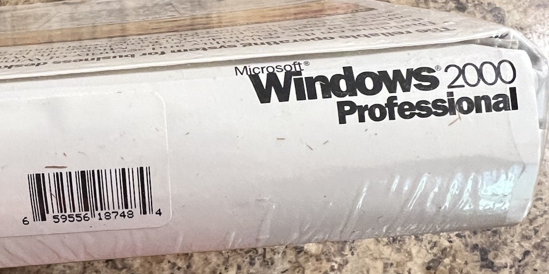 GENUINE Microsoft Windows 2000 Professional Upgrade Edition – New in Box/Sealed