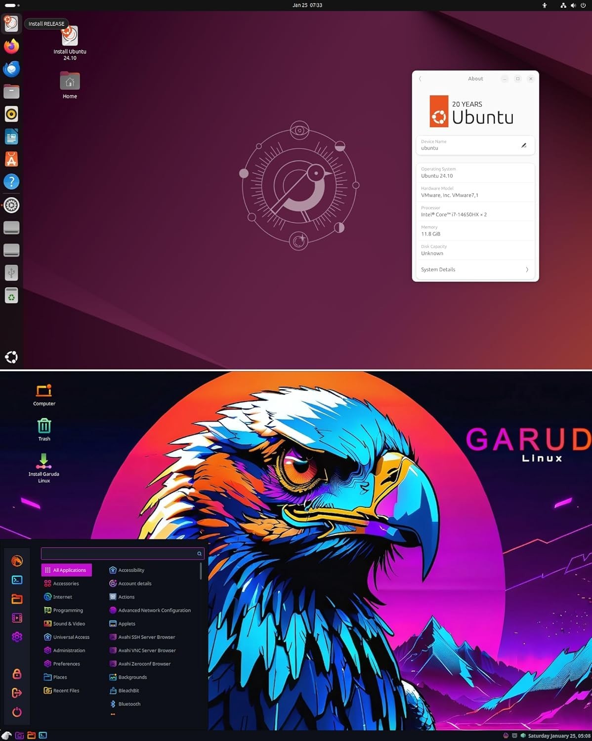Portable Linux Windows USB – Manjaro 25.06 & Pop!_OS 22.04