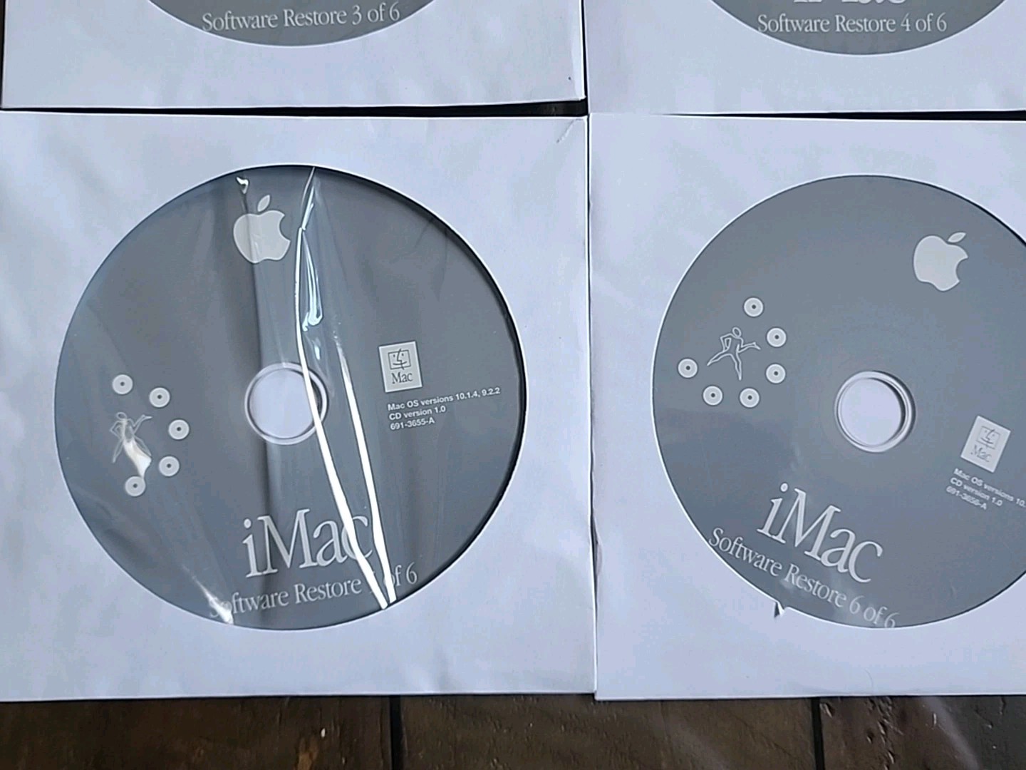 Apple iMac Software Restore CDs 1-6 10.1.4/9.2.2 + Applications – MINT