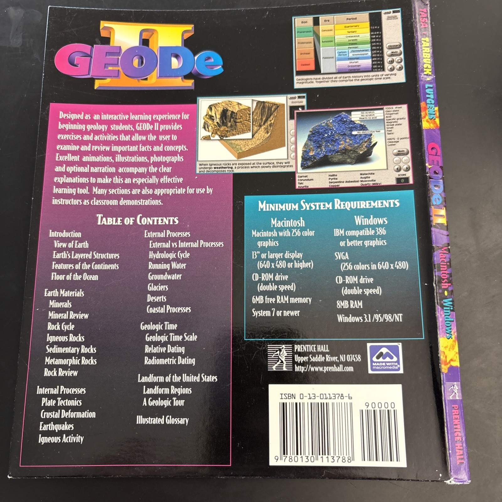 GEODE II CD-ROM, English, Mac/Windows 3.1/95/98/NT, MPN 0-13-011378-6