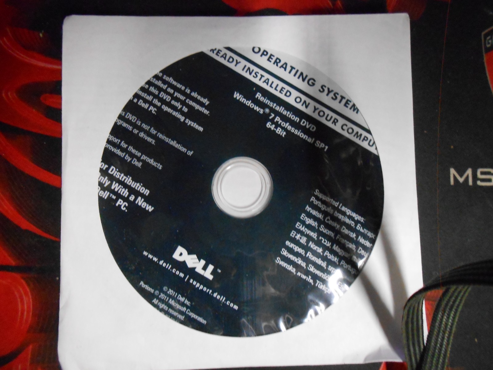 NEW Microsoft Windows 7 64 bit Professional SP1 Recovery Media Dell Computer PC