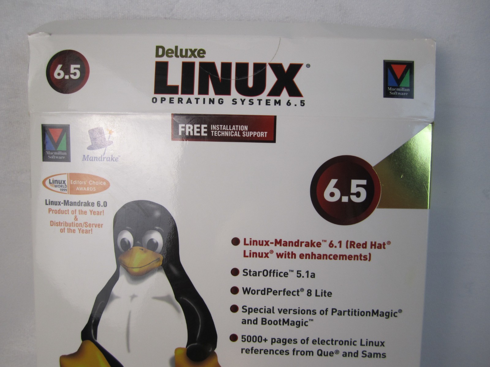 Deluxe Linux Mandrake 6.5 (Red Hat) Operating System – New Open Box – Read Desc
