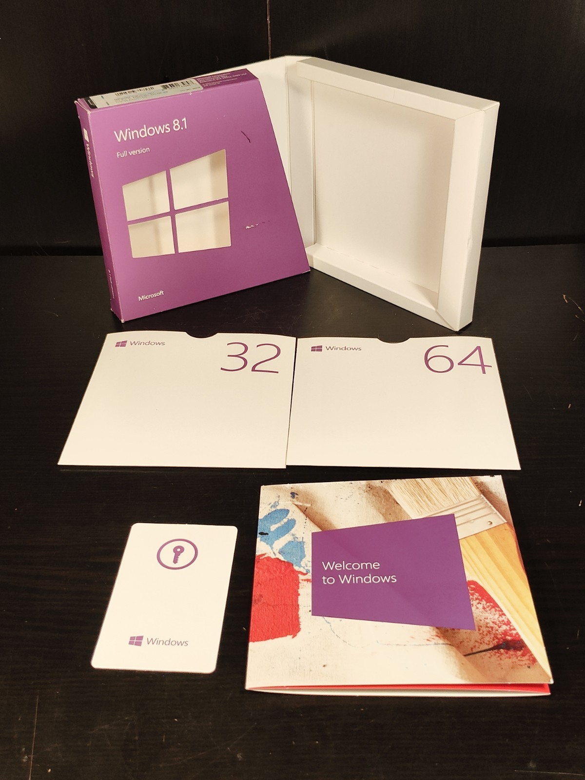 Microsoft Windows 8.1 Full Version 32/64-Bit English DVD. Used, Key Included.