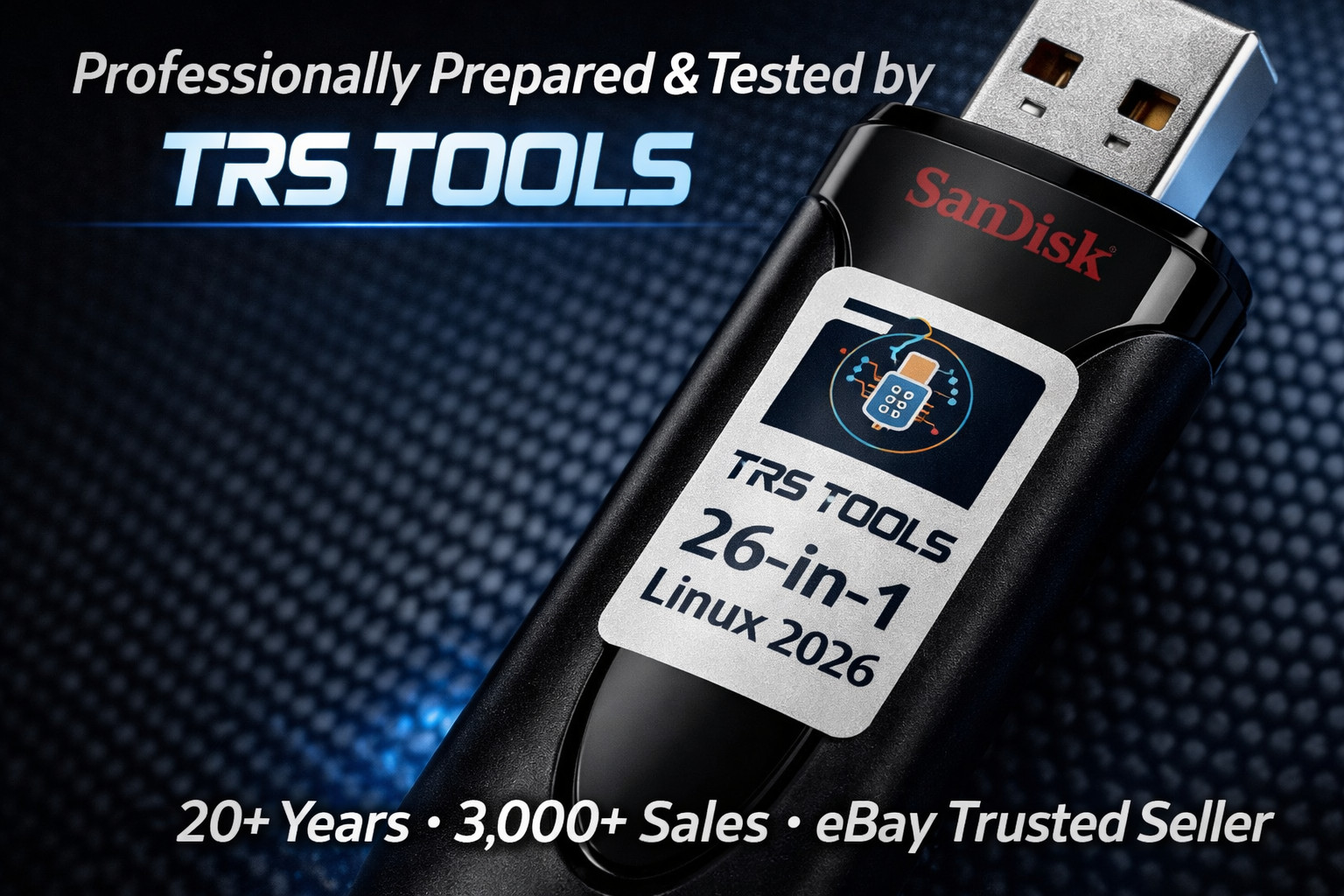 64GB Linux USB 3.2 Multiboot Drive | 26 Distros for Live Boot & Learning
