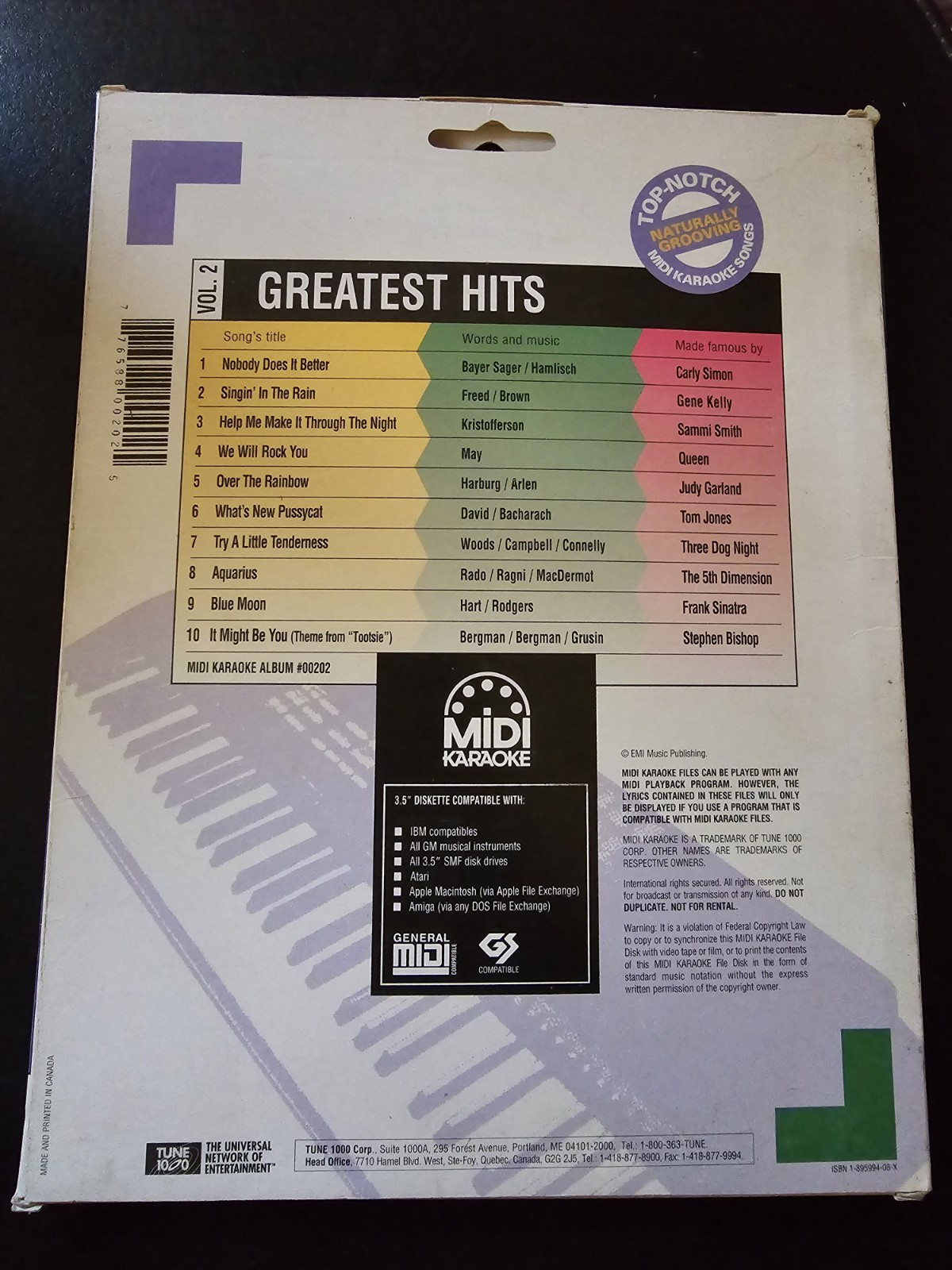 GREATEST HITS VOL. 2 MIDI KARAOKE FLOPPY DISK PC SOFTWARE SEALED