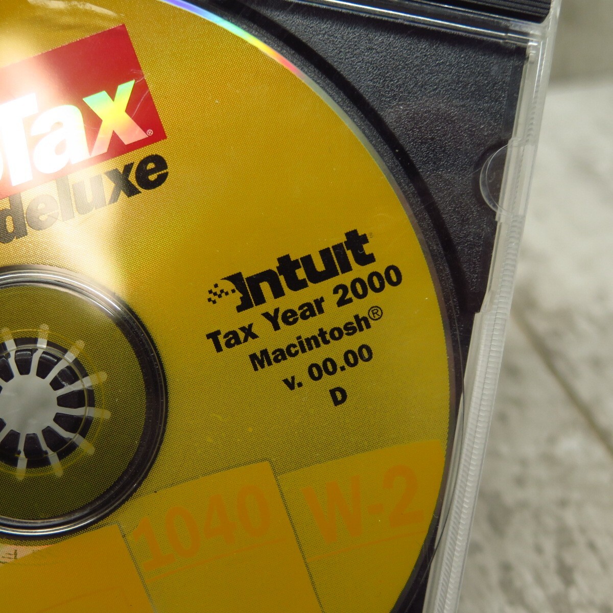Vintage 2000 Quicken Turbotax Deluxe Intuit Software for Mac OS CD Rom Disc