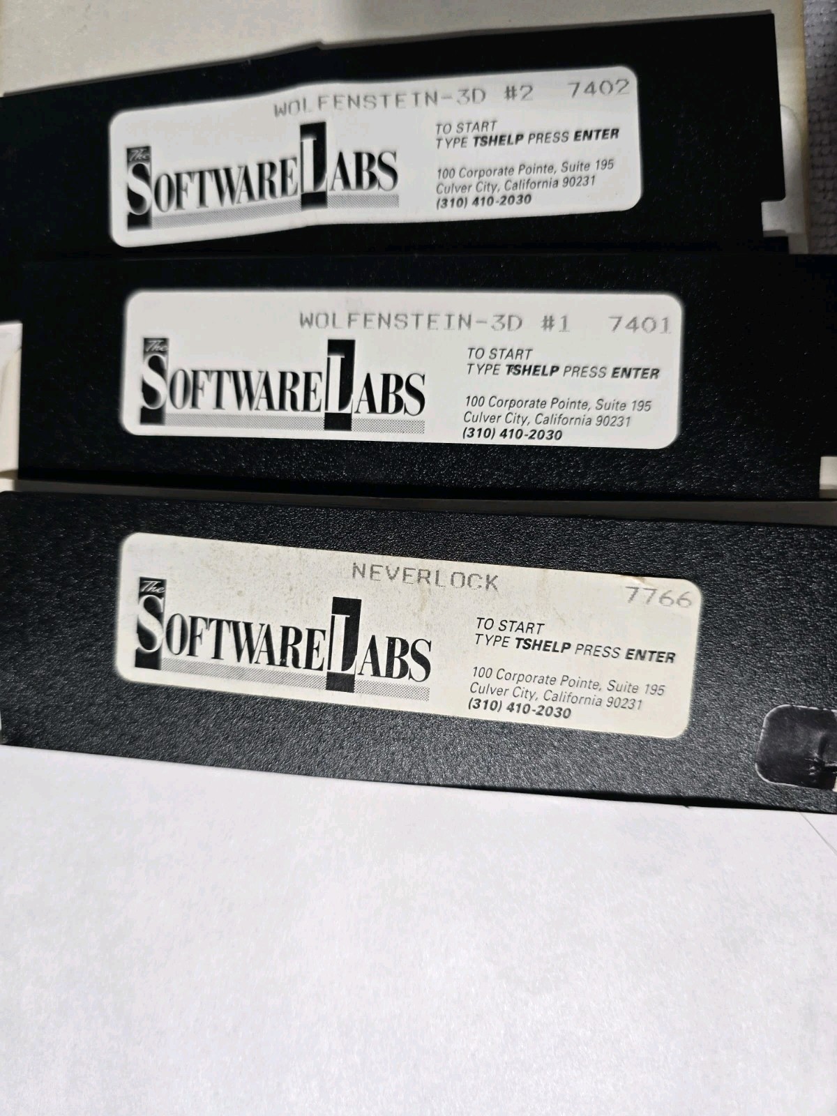 Software Labs LOT 19 PC 5.25″ Disks Floppy Jill Jungle Wolfenstein Neverlock 3-D