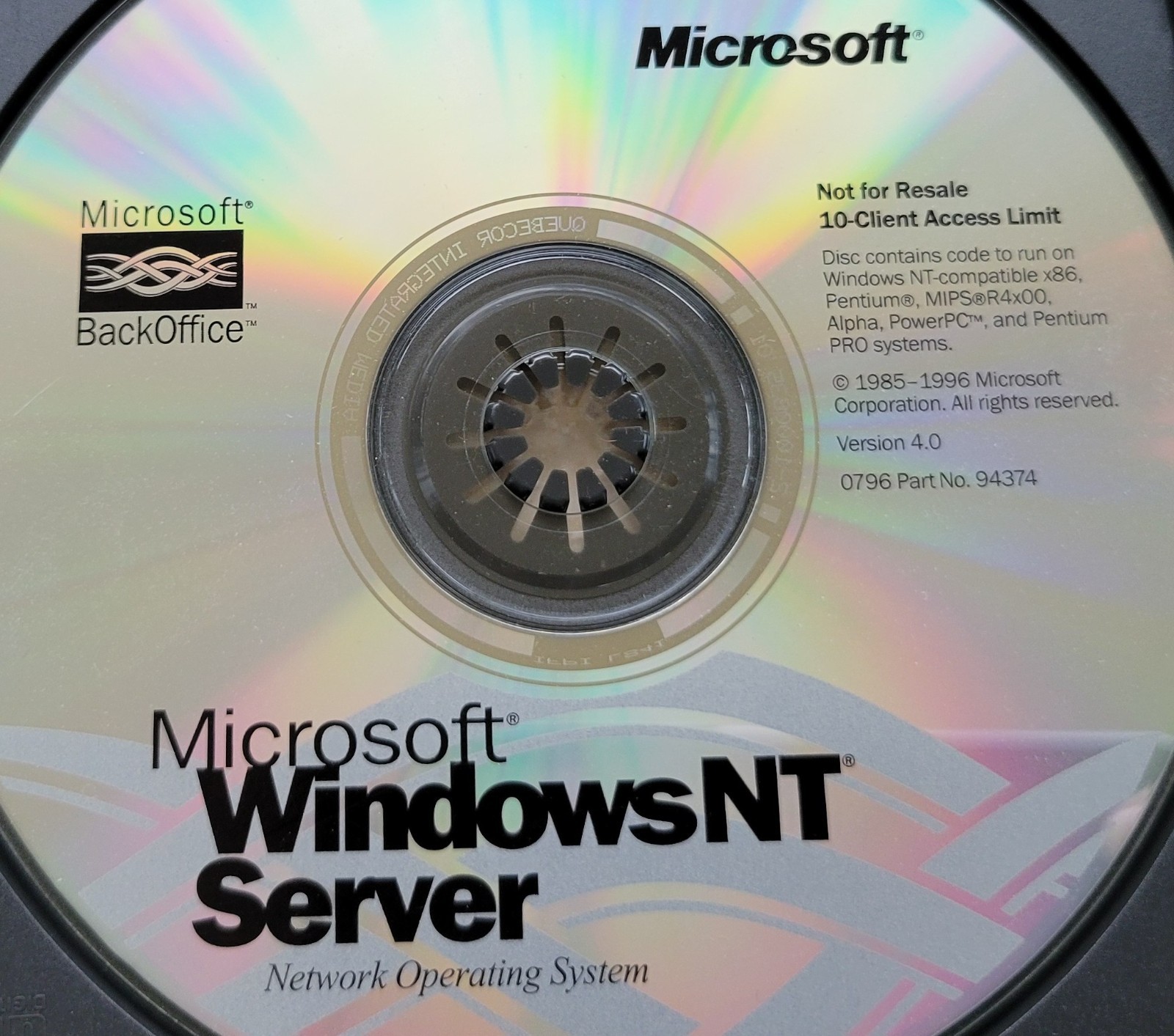 Vintage – Microsoft Windows NT Server Version 4.0