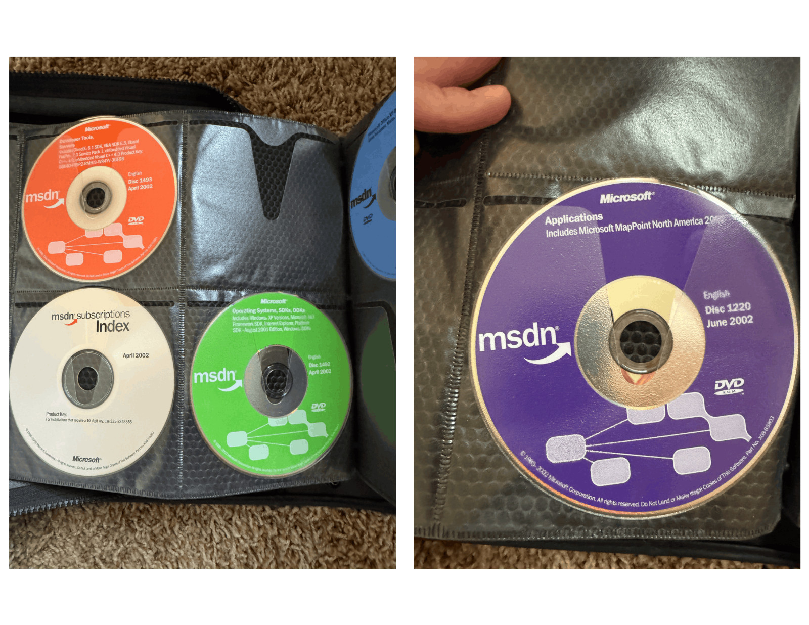 Microsoft MSDN Subscription DVD CD Lot 100+ Discs 2001 2002 Binder Case Untested