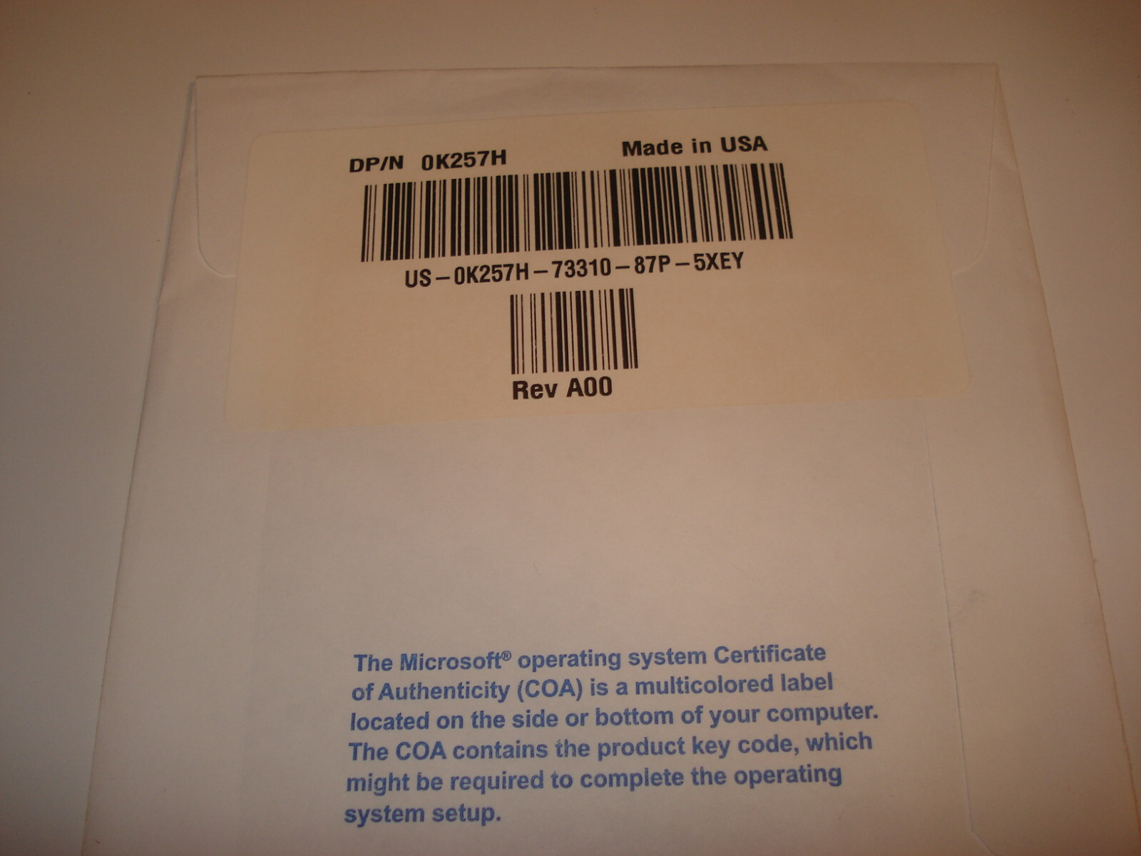 Dell Operating System Reinstallation DVD Windows Vista Home Premium 32Bit SP1