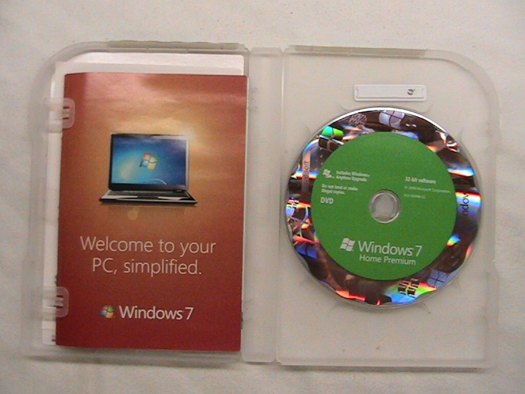 1 WINDOWS 7 HOME PREMIUM FULL 32 AND 64 BIT SOFTWARE IN RETAIL BOX PRODUCT KEY