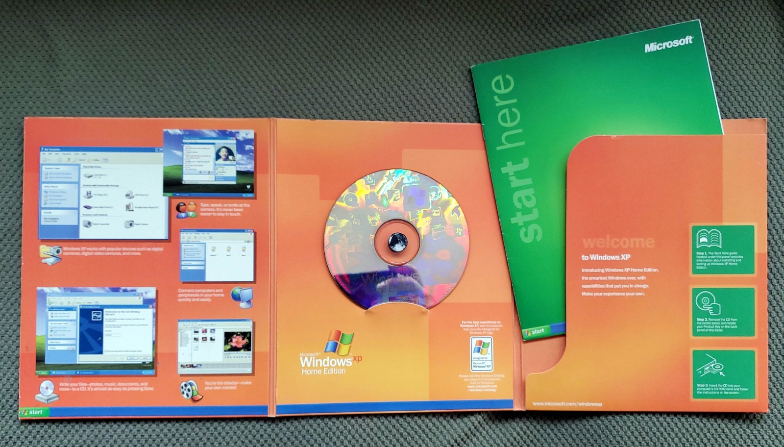 WINDOWS XP HOME EDITION 2002 UPGRADE CD OS with Key in Original Package