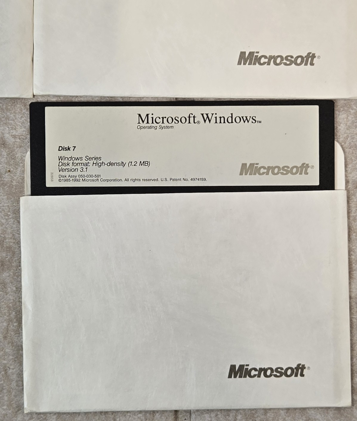 Microsoft Windows Version 3.1 Operating Software 5.25″ Floppy Disks 7 OEM Disks