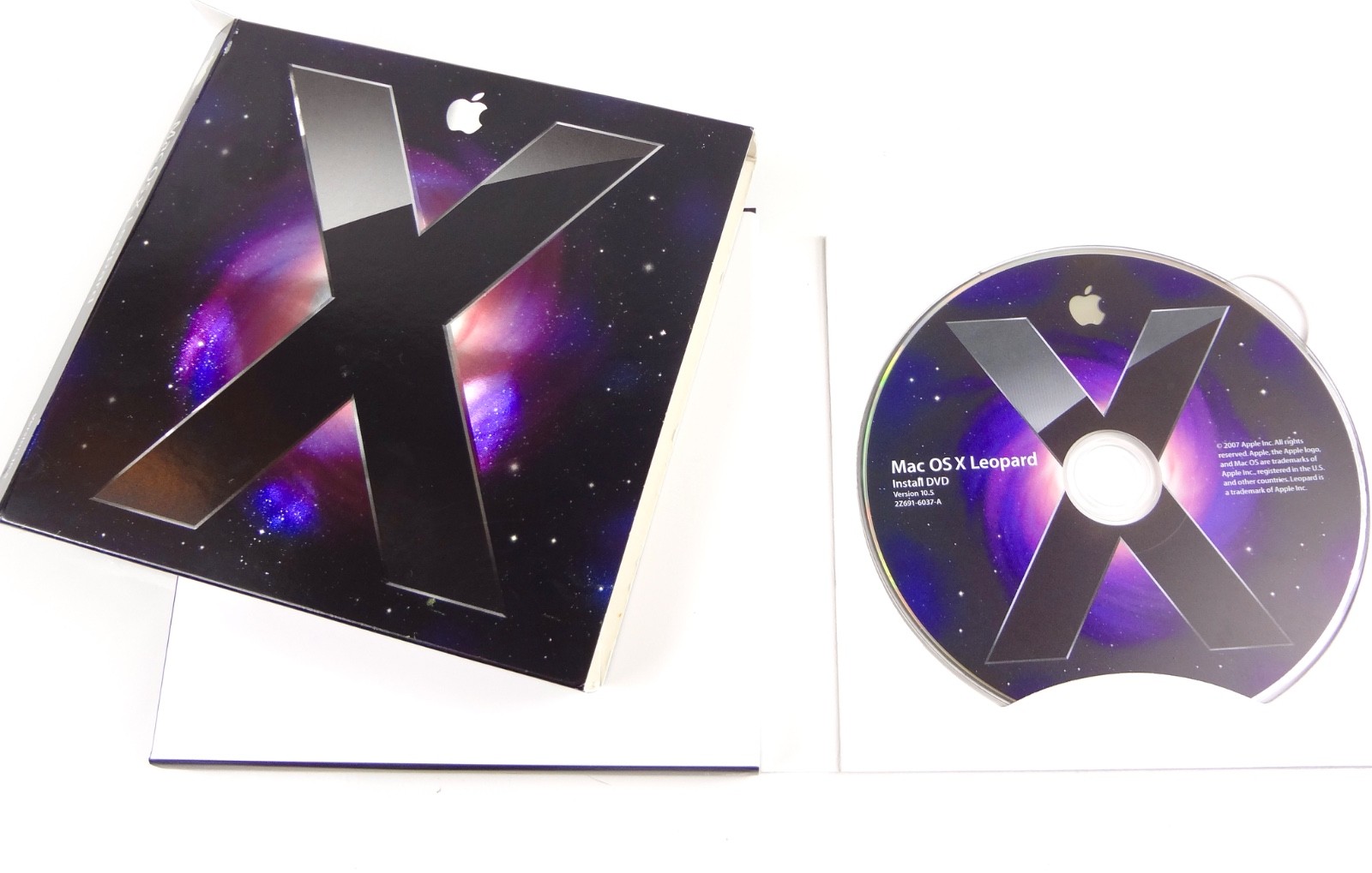 Mac OS X Leopard 10.5 + OS X Snow Leopard 10.6.3 DVD . PERFECT Condition BOXED .