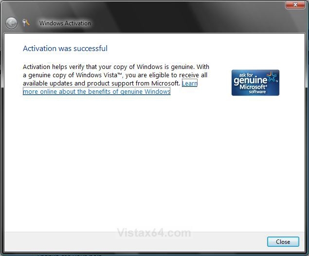 Microsoft Windows Vista COA Key Recovery/Replacement Kit [All Editions] x86 x64