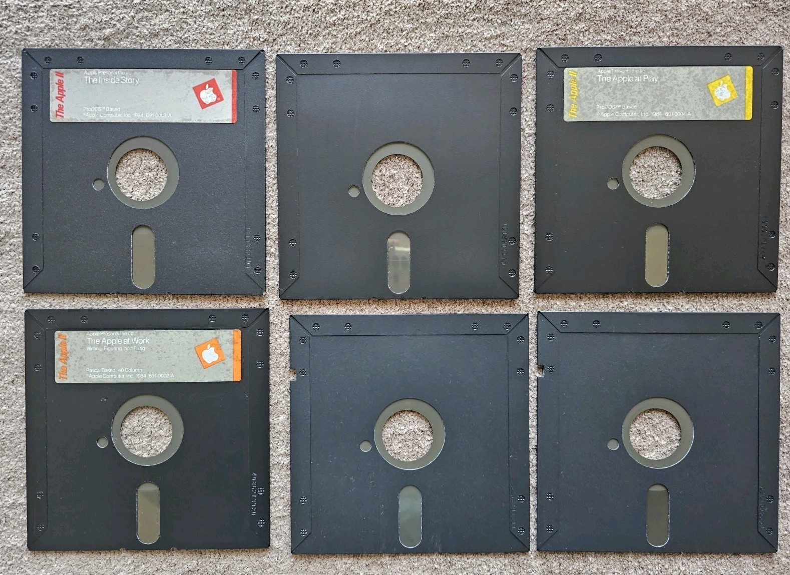 Apple IIc System Utilitites MousePaint &More ~ Set of 6 1984 Floppy 5.25″ Disks