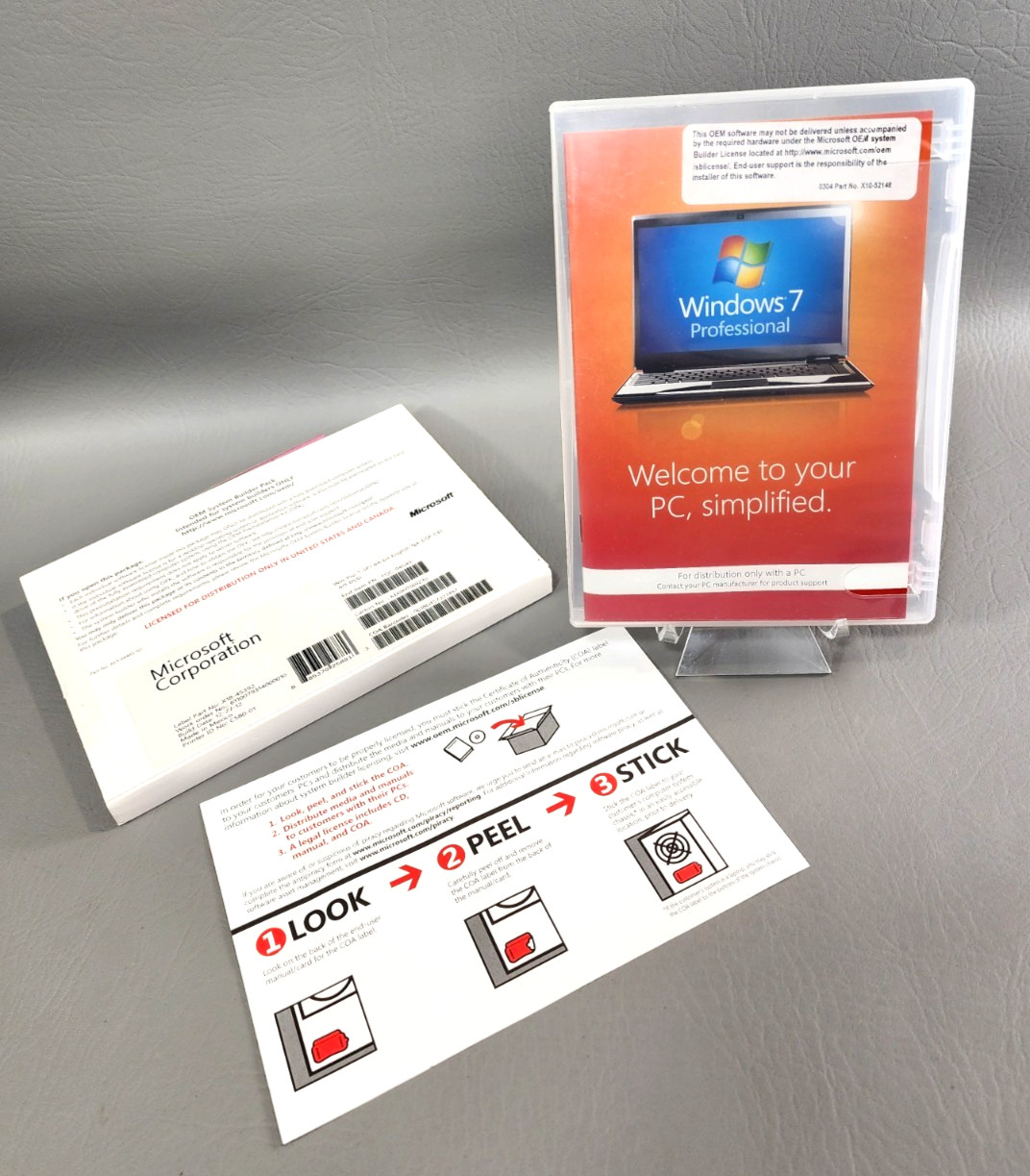 Microsoft Windows Pro 7 SP1 64-bit 1pk DSP OEI 611 DVD | NEW Old Stock