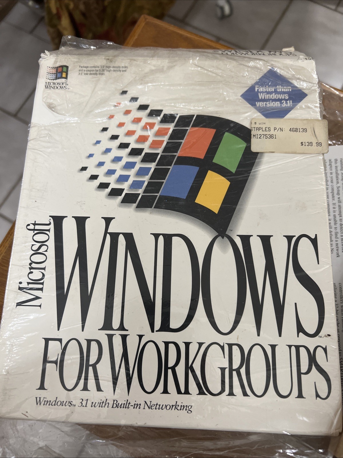 Microsoft Windows 3.1 Big Box 5.25” Floppy Disks Sealed – RARE