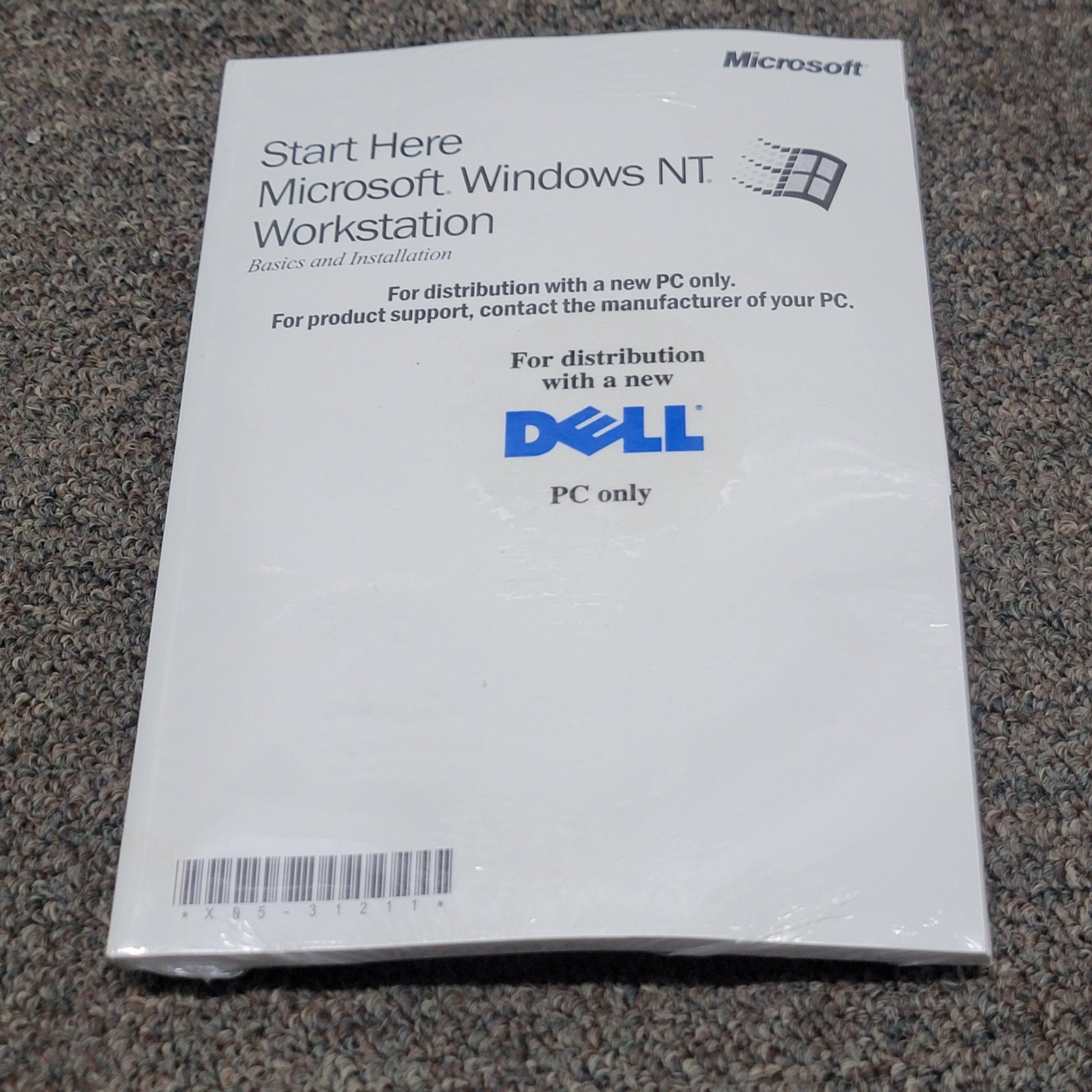 Vintage Microsoft Windows NT Workstation 4.0 1-2 CPU 3.5 Floppy Dell OEM
