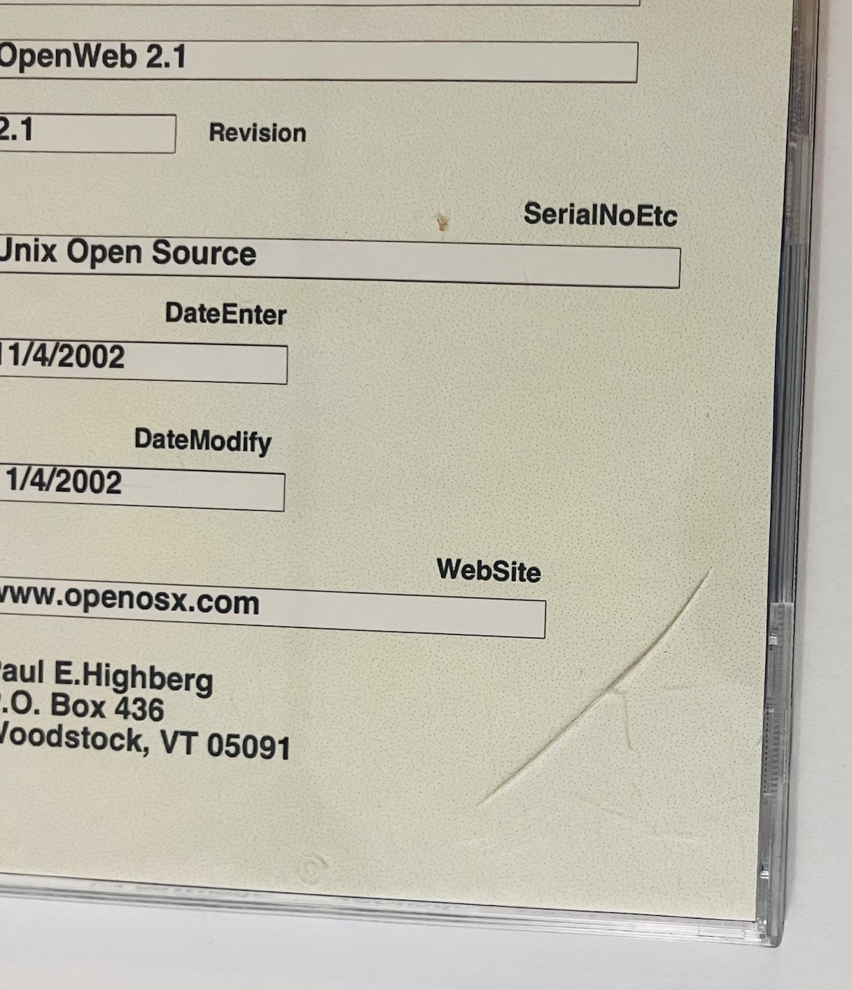 OpenOSX Mac OS X Installer 3 Disc Lot Office GIMP OpenWeb Vintage