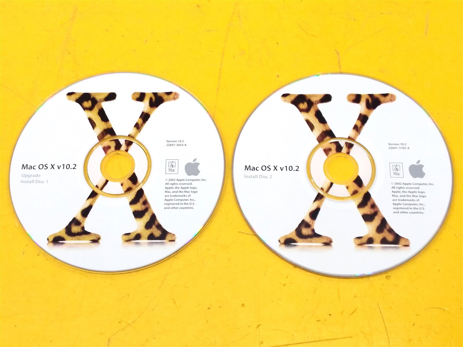 ⭐️⭐️⭐️⭐️⭐️ PC Software CD Discs Mac OS X v10.2 Upgrade Install Apple 2002