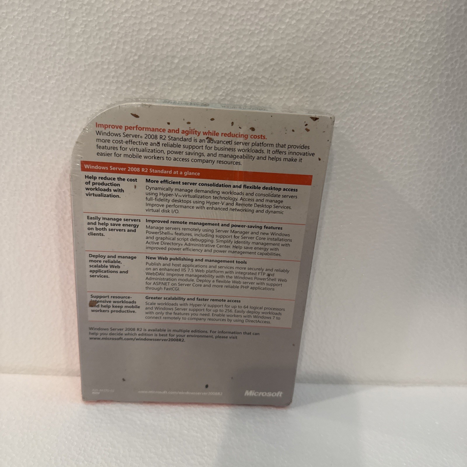 Microsoft Windows Server 2008 R2 Standard,SKU P73-04754,64-Bit,Full Retail,5 CAL