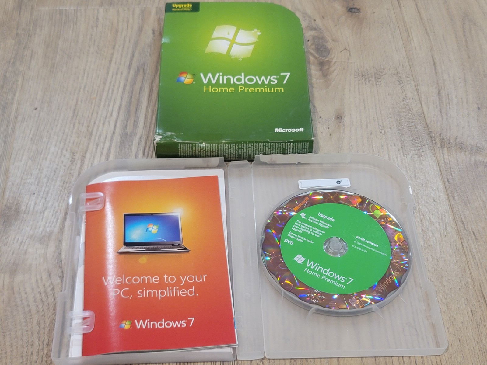 Microsoft Windows 7 Home Premium Upgrade Designed for Vista 32 & 64 Bit w/ Key