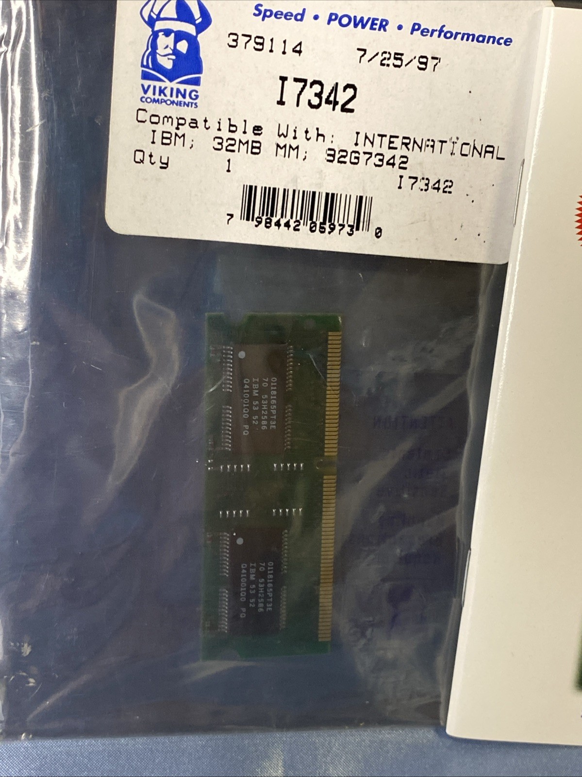 Unused VIKING MEMORY 32MB for IBM ThinkPad 32G7342 OS/2