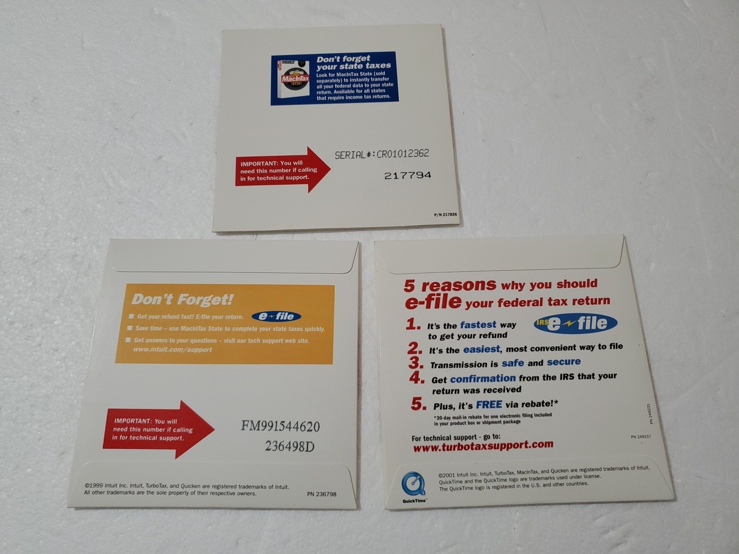 Quicken MacInTax deluxe 1995, 96, 97, 99, 2001 – Macintosh Tax Software Vintage
