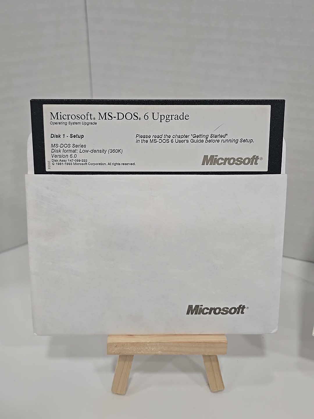 Vintage Microsoft MS-DOS 6.0 Upgrade Operating System 3.5″ Discs + 5.25″ Floppys