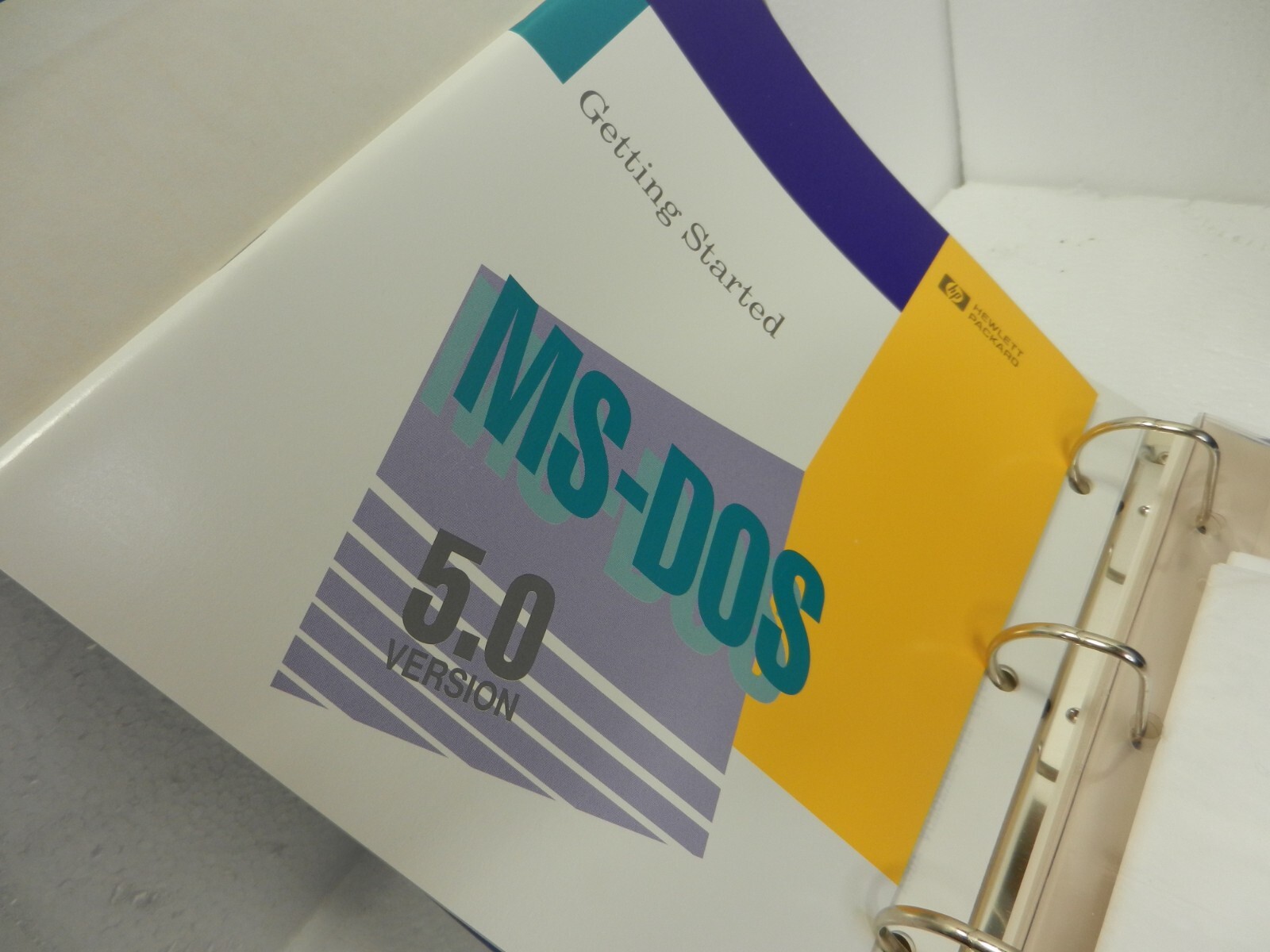 Microsoft DOS 5.0 VINTAGE Hewlett Packard HP BINDER 3.5″ & 5.25″ Floppy Disks