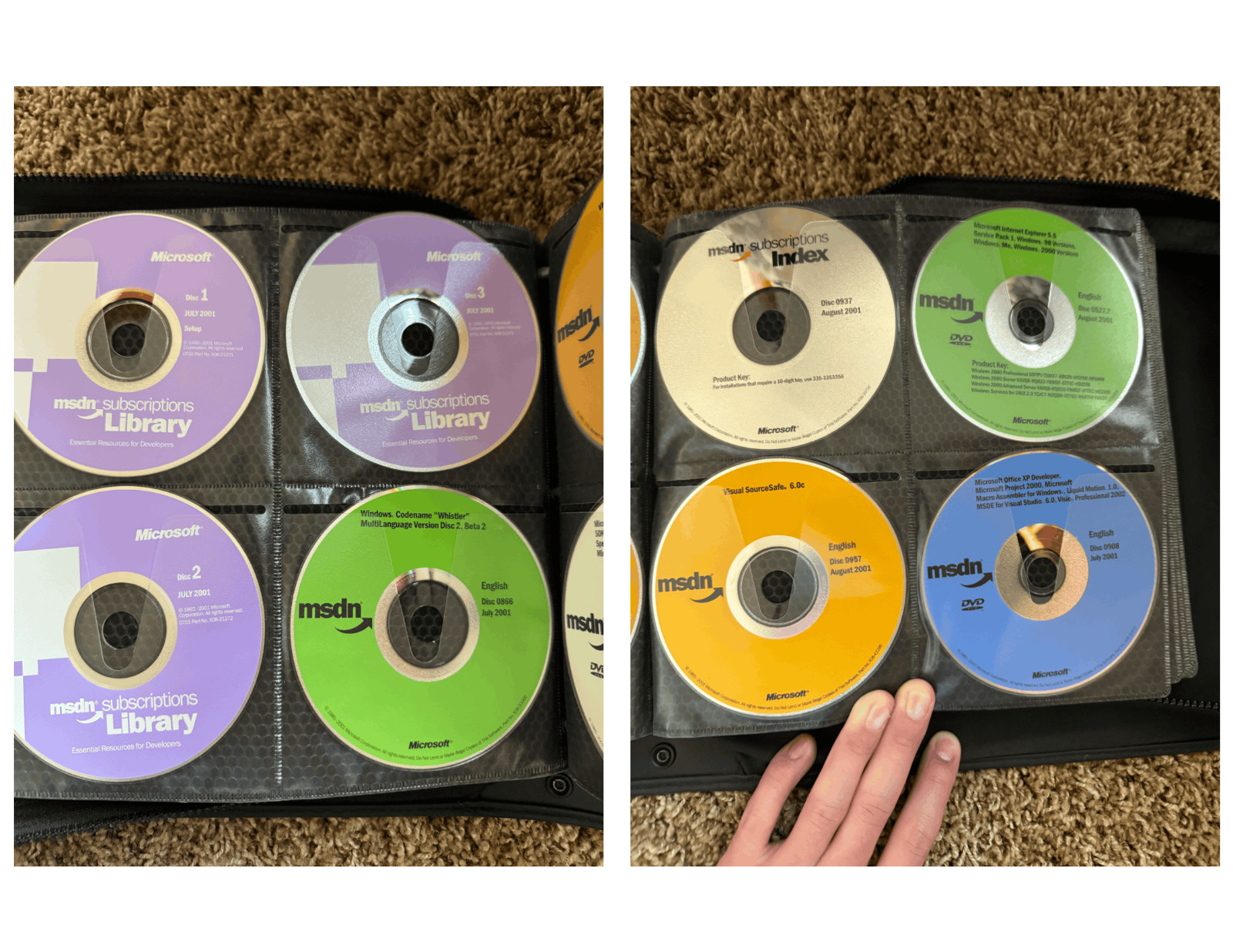 Microsoft MSDN Subscription DVD CD Lot 100+ Discs 2001 2002 Binder Case Untested