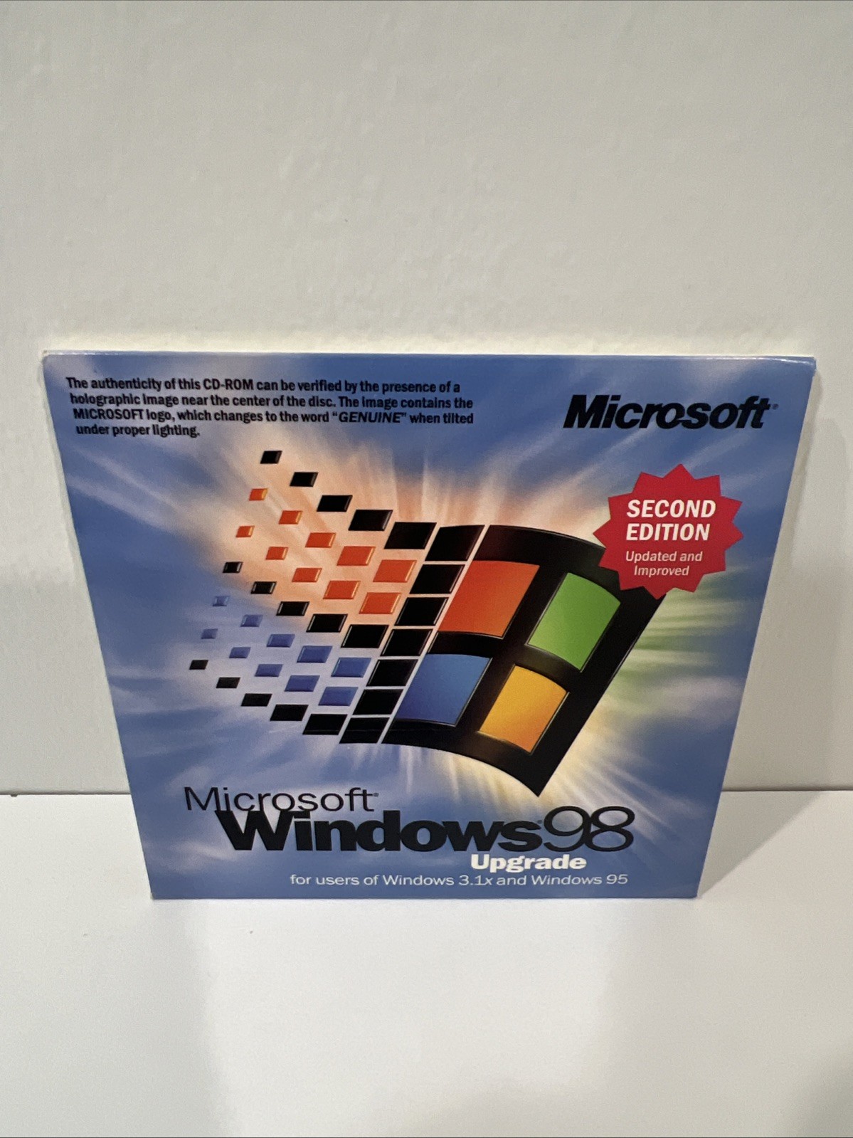 Microsoft Windows 98 CD-ROM 2nd Second Edition Upgrade