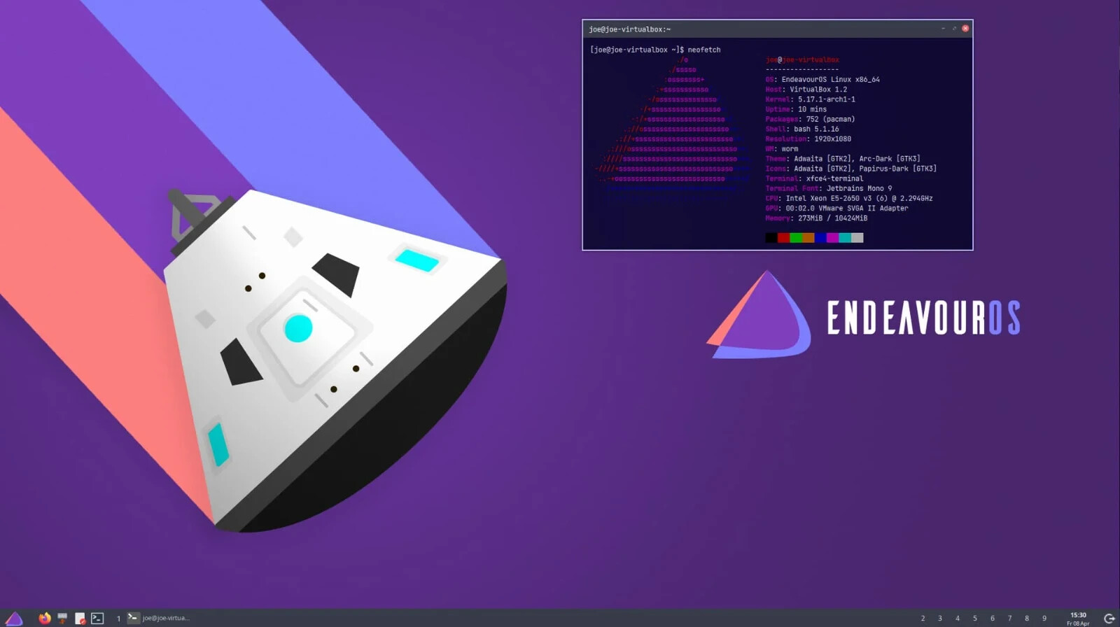 Endeavour OS Cassini 22.12 DVD LIVE/INSTALLER XFCE SAME DAY SHIPPING USA