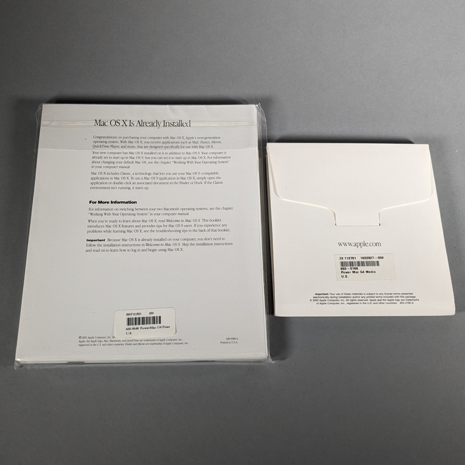Power Mac G4 • Print & CDs • OS 9.2.1 & 10.1 • Complete • Vintage • Mint