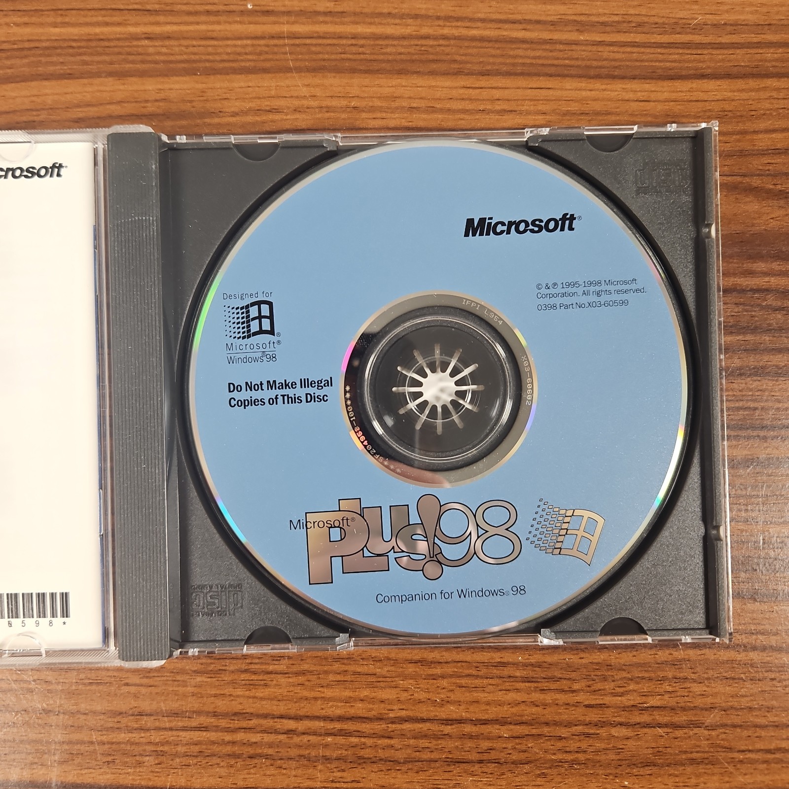 Microsoft Plus! 98 Companion For Windows 98 CD Disc + Product Key
