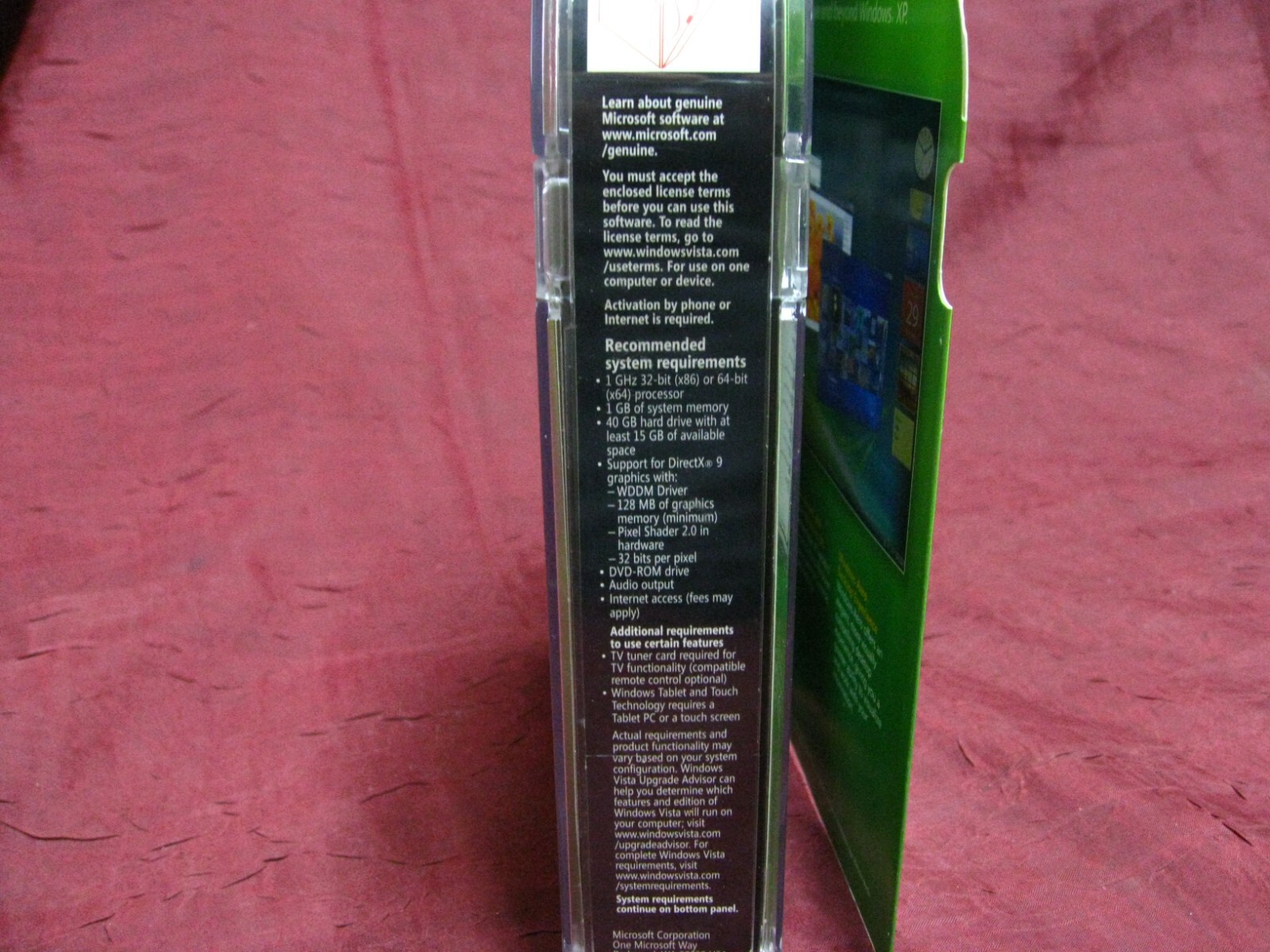 Microsoft Windows Vista Home Premium 32 Bit DVD Retail Box with Product Key
