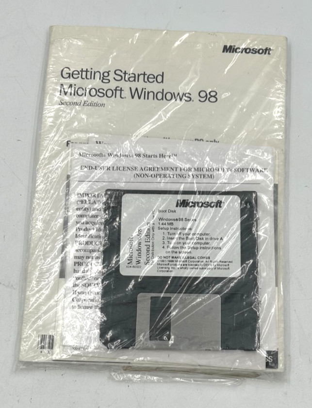 MICROSOFT WINDOWS 98 SE new with product key