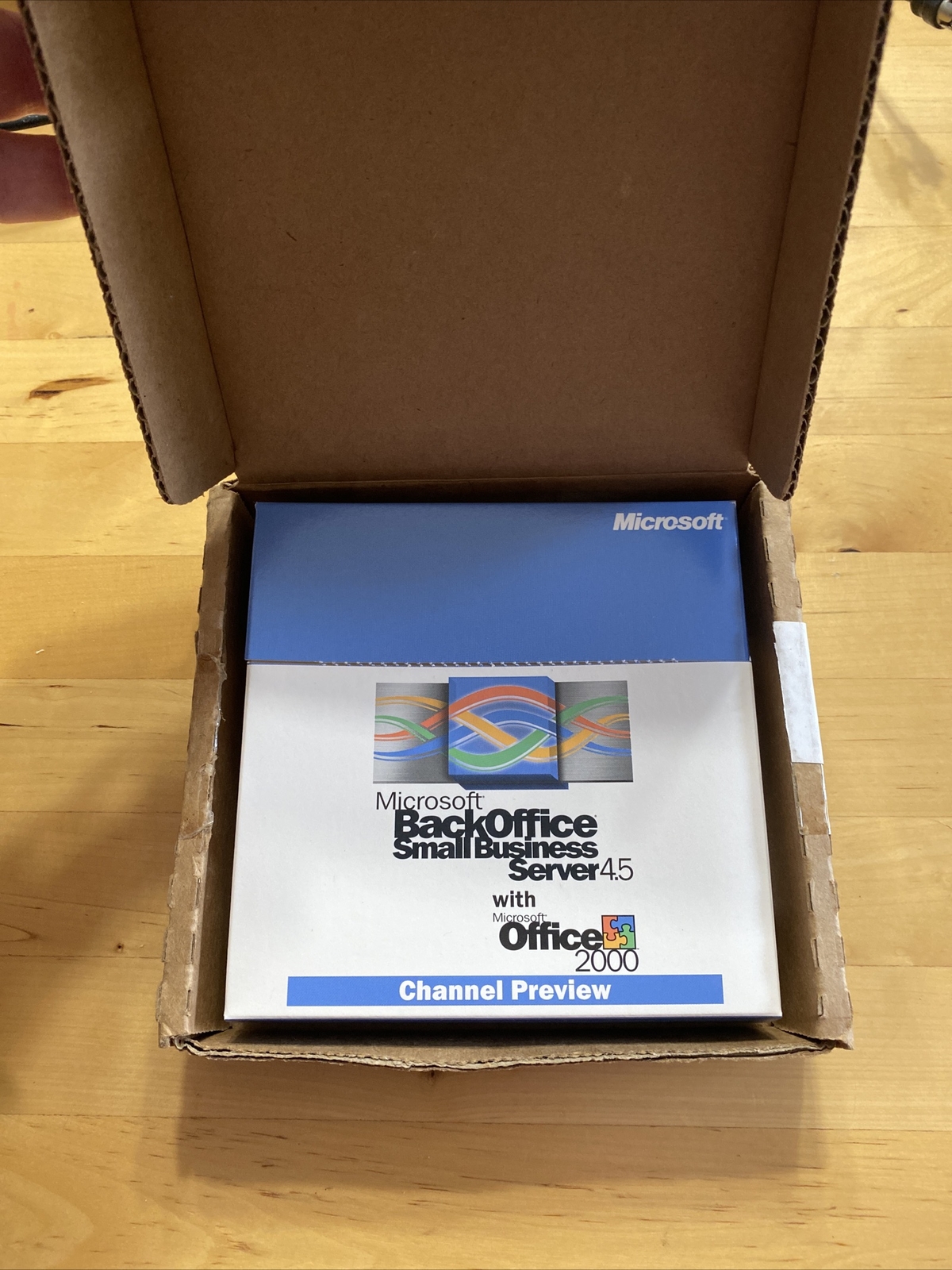 Microsoft back office small business server 4.5 channel preview Super Rare New