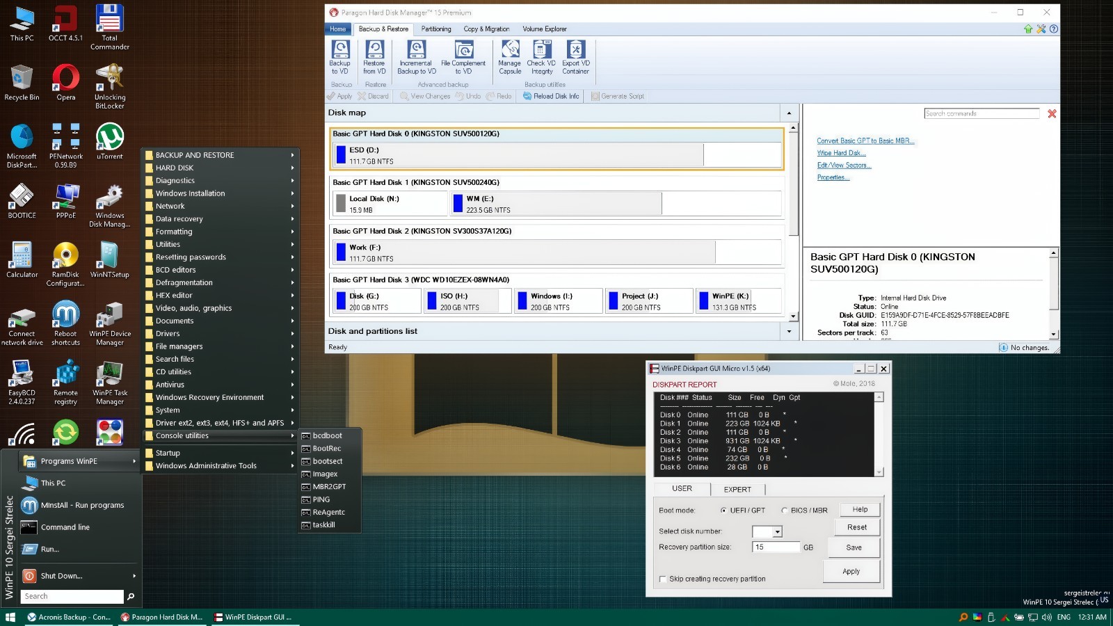 WinPE 11-10-8 Sergei Strelec 2025 Latest Version LIVE BOOT DVD/USB English