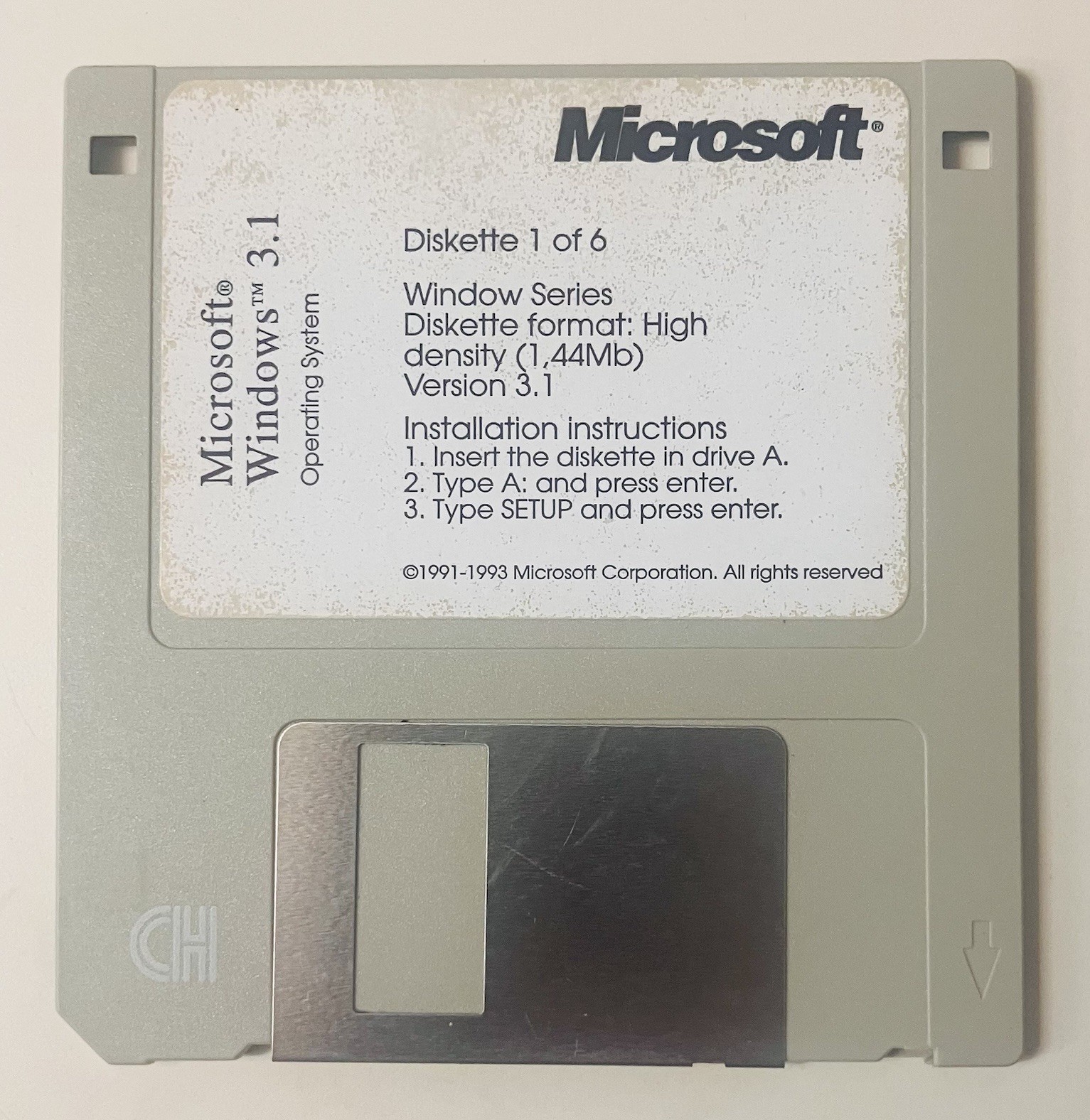 Microsoft Windows 3.1 (1992–1993) Complete 6-Disk Set | Vintage 3.5” Floppies
