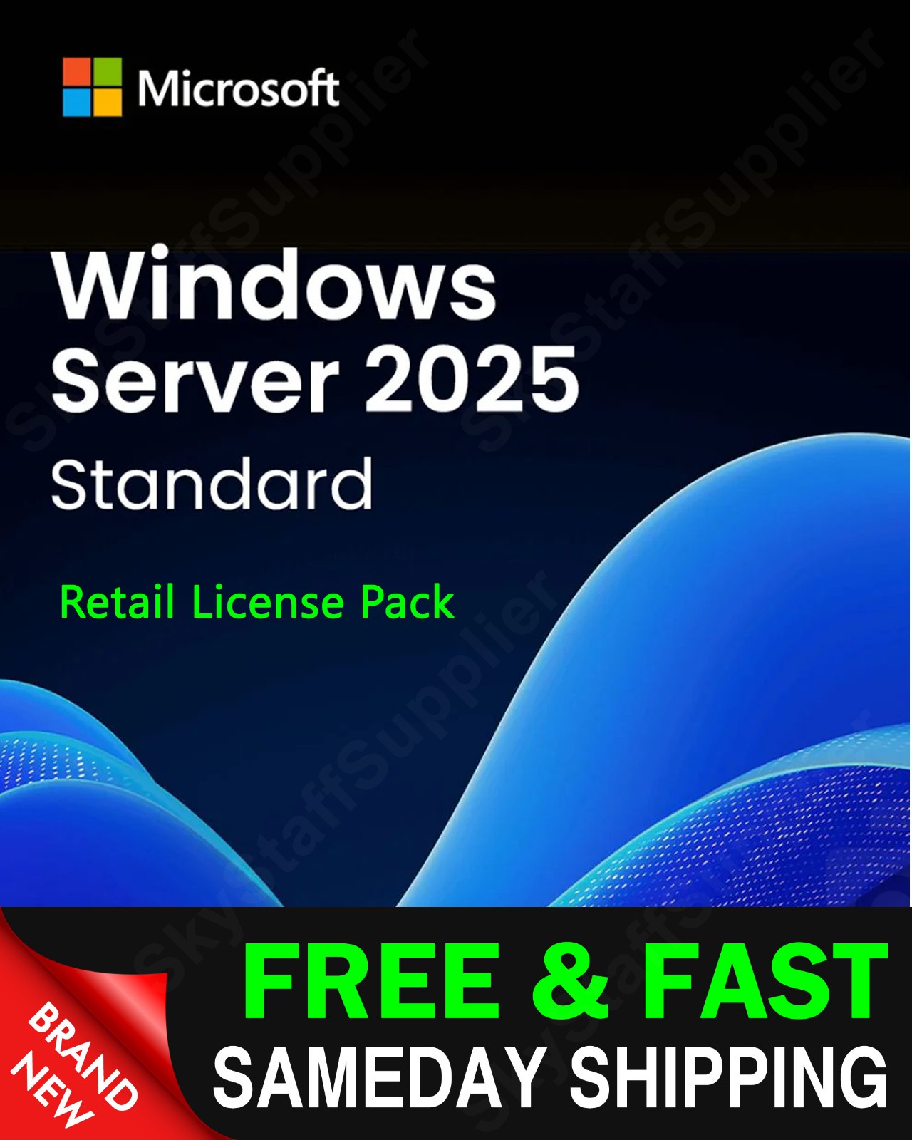 Windows Server 2025 STANDARD 16 CORE License Key +10 ACCESS CALs NEW RETAIL PACK