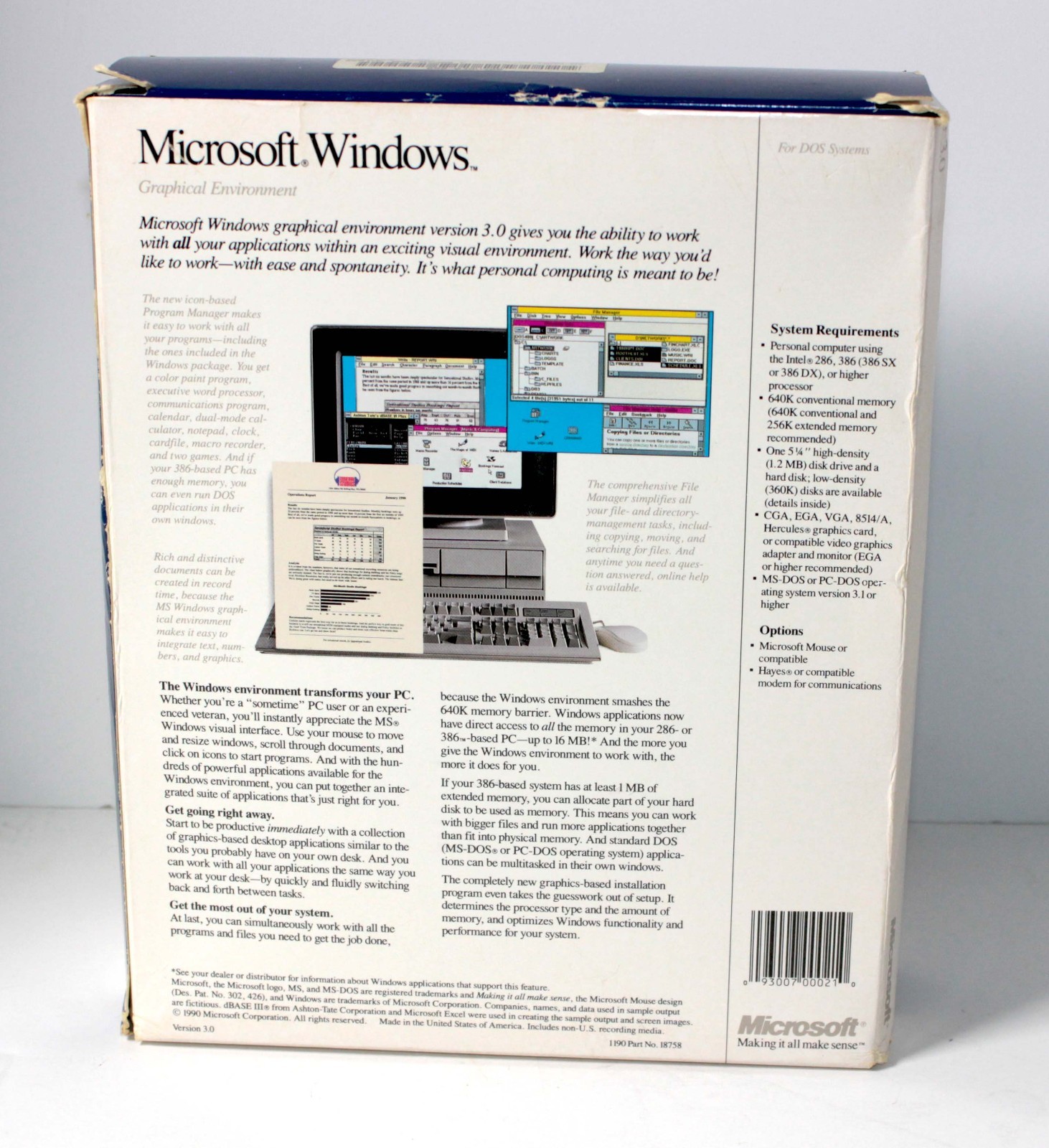 Microsoft Windows 3.0 with 5.25″ Version Floppy Disk
