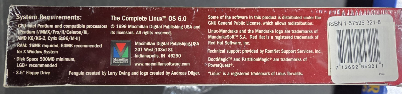 RED HAT LINUX MANDRAKE 6.0 OPERATING SYSTEM