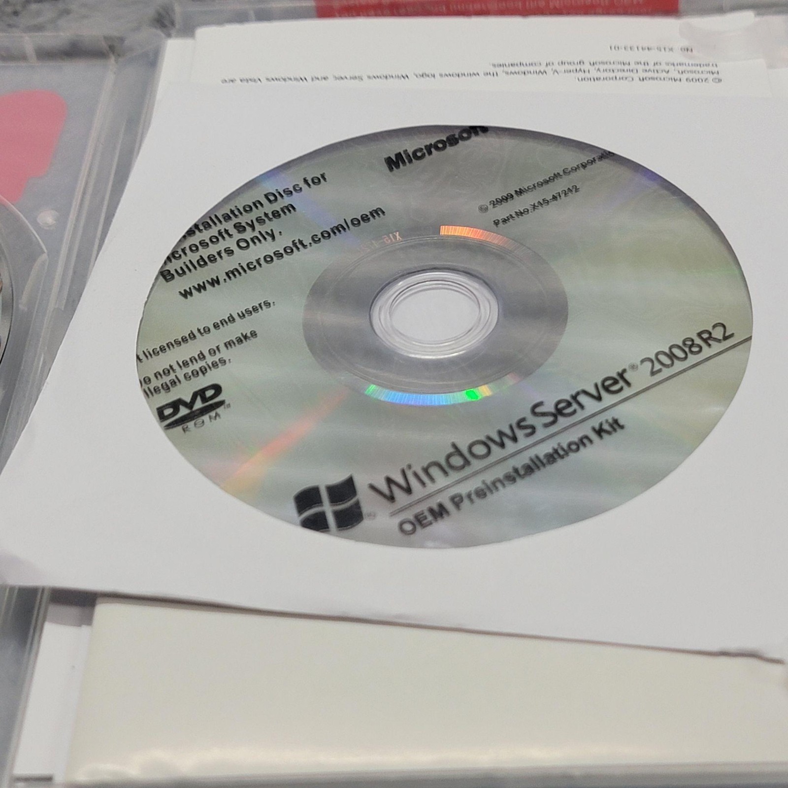 Microsoft Windows Server 2008 R2 Standard X64 DVD OEM System Builder X13-48337