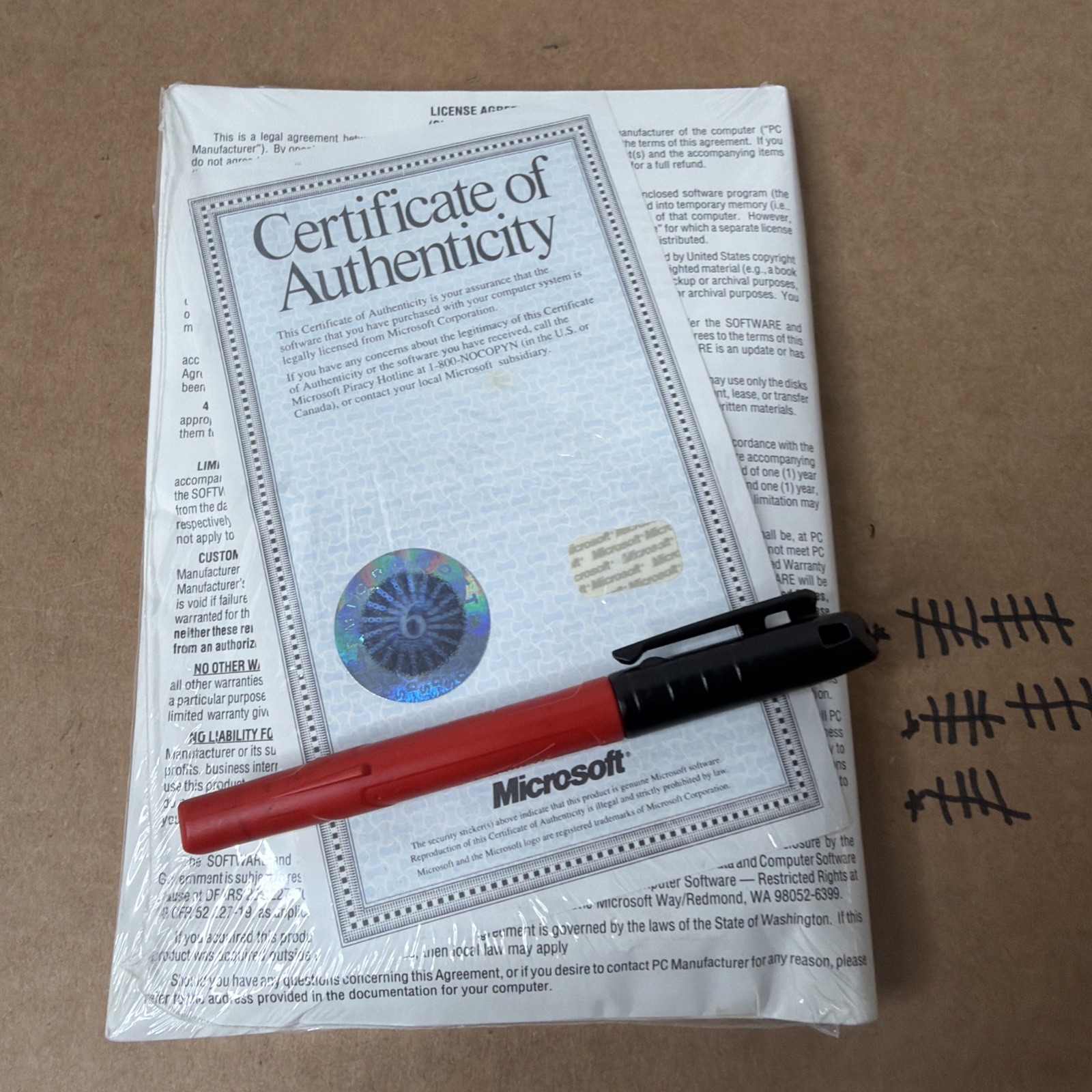 Vintage Microsoft MS-DOS 6.2 Concise User’s Guide 3.5″ w/ COA New Sealed