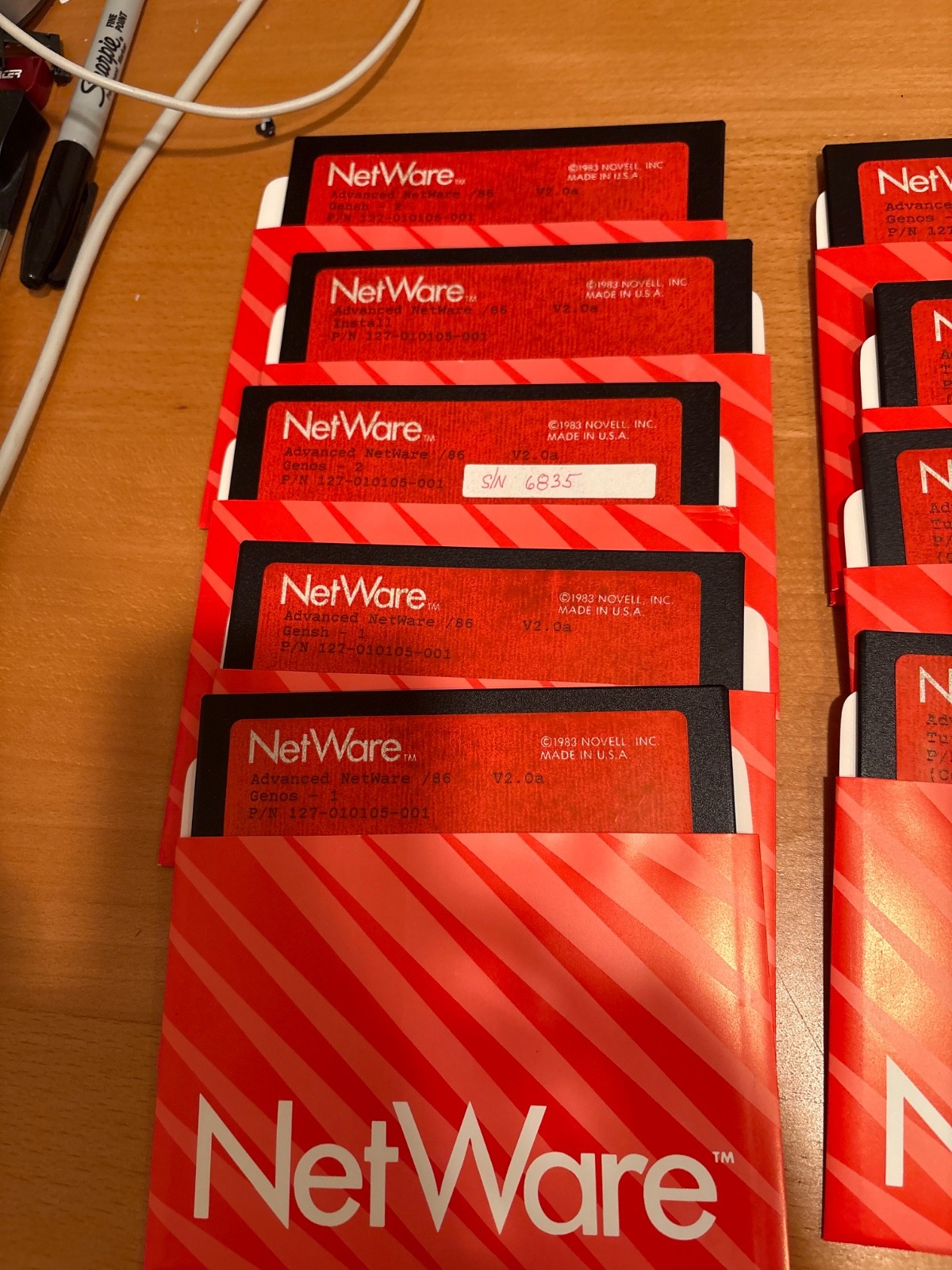Rare Novell Netware , v2.0A, and more 5.25”. Lots of Disks
