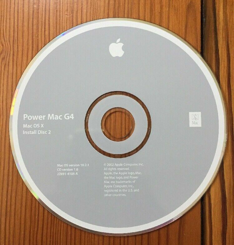 2002 Macintosh Power Mac G4 Mac OS X Jaguar 10.2.1 Software Install CDs Discs